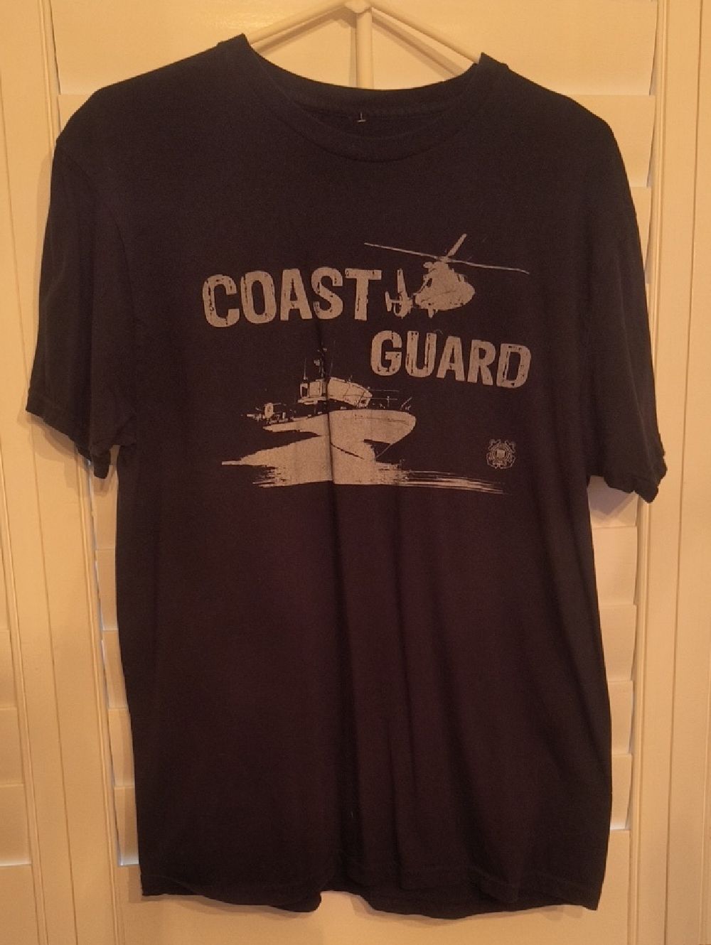 Coast Guard Graphic Tee - Black with Gray Print